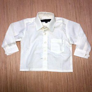 Johnnie Lene Boy's Solid Dress Shirt - 12MOS